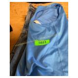 High rise size 6 denim shorts & blue XL tank