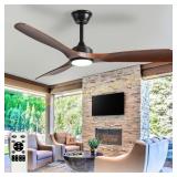 Outdoor Ceiling Fan with Light: 52" Patio Fan