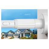 Long Tension Rod 41-144in White Curtain Rods