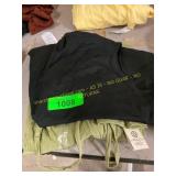 XXS green maxi dress & XS black front top