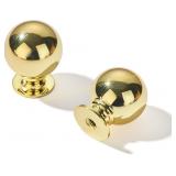 10 Pack 2x 1" Vintage Brass Cabinet Knobs