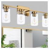 A1A9 Brushed Brass Vanity Light, 4-Lights