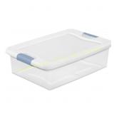 Sterilite 32 qt Clear/White Latch Box 6ct