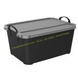 55 Qt. Locking Storage Container, Black