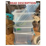 Sterilite 32-Qt Gasket Box 4, 1 larger one.