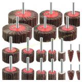 20 Pcs Flap Wheel Sander Set 80 Grit for Drill