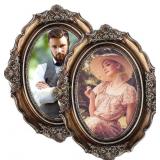 AceOrbit 2 Pack 8x10 Oval Frames Gold Vintage