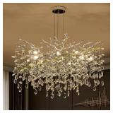 Benkut Modern Tree Branch Crystal Chandelier
