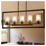 Farmhouse 5-Light Kitchen Island Chandelier