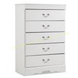 Anarasia 5-Drawer Chest, White - Ashley