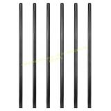 GeilSpace 6 Pack 1/2" x 42" Black Metal Pipe
