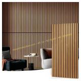 Art3d 2-Pack Acoustic Wood Slat Panels Teak