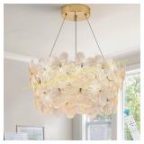 Crystal LED Chandelier D20" Gold, Dimmable