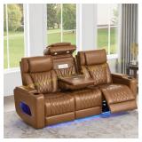 Watson & Whitely Leather Power Recliner Sofa