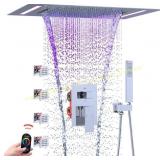 ENGA Shower System: Body Jets, LED Chrome