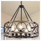 Farmhouse 5-Light Chandelier, Black