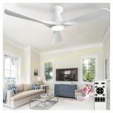 Depuley 52-Inch Ceiling Fan with Lights, White