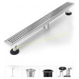 Shower Drain 24" Linear Brushed Nickel, 304 SS