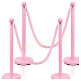 Ferraycle Stanchions 4 Pcs, 38in-5ft Rope Set