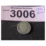 1916  silver dime