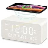 Andoolex Wooden Digital Clock, Adjustable.