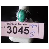 Simulated turquoise ring  Size 10.