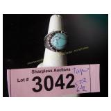 Simulated turquoise ring  Size 6 ï¿½.