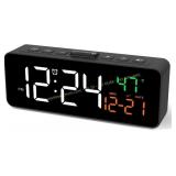 Netzu 3-in-1 Digital Clock: Temp, Date, Time