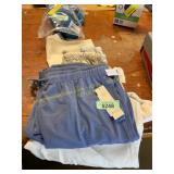 L Blue pants and M White Pants
