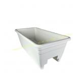 2ct HC Companies 9x12x24 Deck Planter White