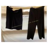 2ct black pants medium and size 8 shorts