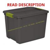 5 cr Storage Tote,12 Gal Latch 4 lids