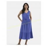Double Cloth Midi Dress XS, white striped shirt S