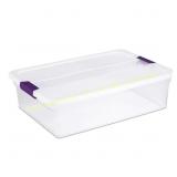5 Sterilite 32 qt Clear Latch Box 6.5 in. Damaged