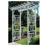 Dura-Trel 6-ft W x 7.4-ft H Arbor White