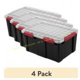 3 pack Sterilite 20-Gal Tote with Lid, Black
