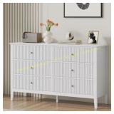 RoyalCraft Fluted Dresser 6-Drawer Nightstand