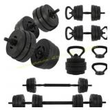 Fitvids Adjustable Dumbbell Set, 60lb, 4 in 1
