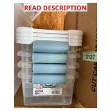 4ct 6qt Storage & 64qt Plastic Storage Container