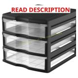 Life Story 3-Drawer Stackable Organizer Black