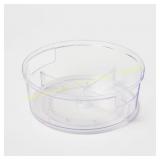 2ct Plastic Lazy Susan Turntable - Clear Organizer