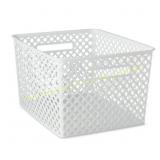 Mainstays White Basket, 14.7"x12"x8.5"