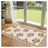 Front Door Mat - 2x4.3 Ft Floral