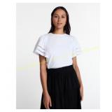 Time and Tru Lace Inset Flounce Top XXL