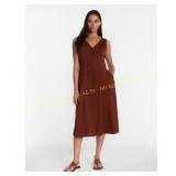 Time and Tru Linen Sleeveless Dress, XL