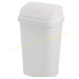Sterilite 13 Gal. White Swing Top Wastebasket