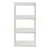 2ct White Plastic Light Duty Shelving 24x12x48