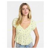 2XL No Boundaries Picot Trim Babydoll Top
