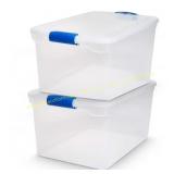 HOMZ 66-Quart Clear Stackable Bin with Lid