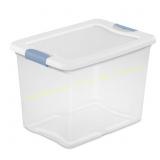 6ct Sterilite 25 qt Clear/White Latch Storage Box